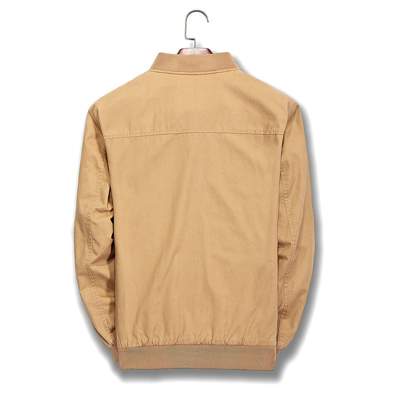 Herren leichte Canvas-Bomberjacke mit kariertem Innenfutter Shop Nory