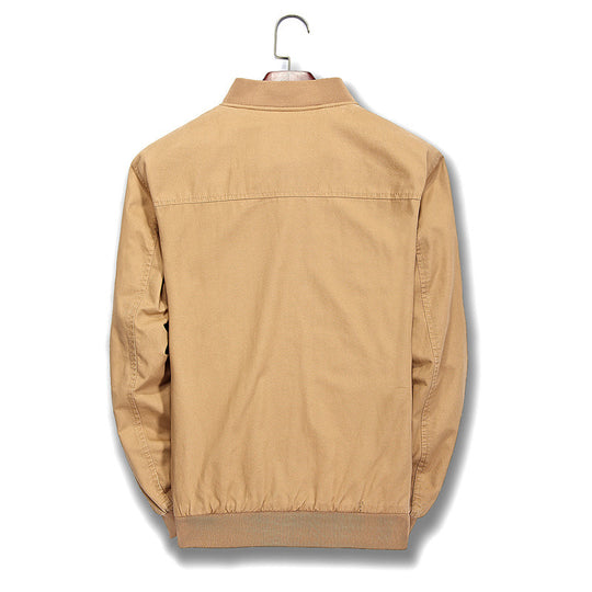 Herren leichte Canvas-Bomberjacke mit kariertem Innenfutter Shop Nory