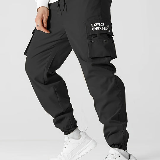 Herren Tapered Cargo-Jogginghose mit elastischem Bund, Multifachtaschen & Bündchen Shop Nory