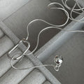Damen elegante und minimalistische Kette mit Karabinerverschluss Shop Nory