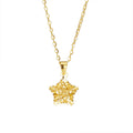 Damen Halskette mit schimmerndem Schneeflocken-Anhänger und feiner Gliederkette Shop Nory