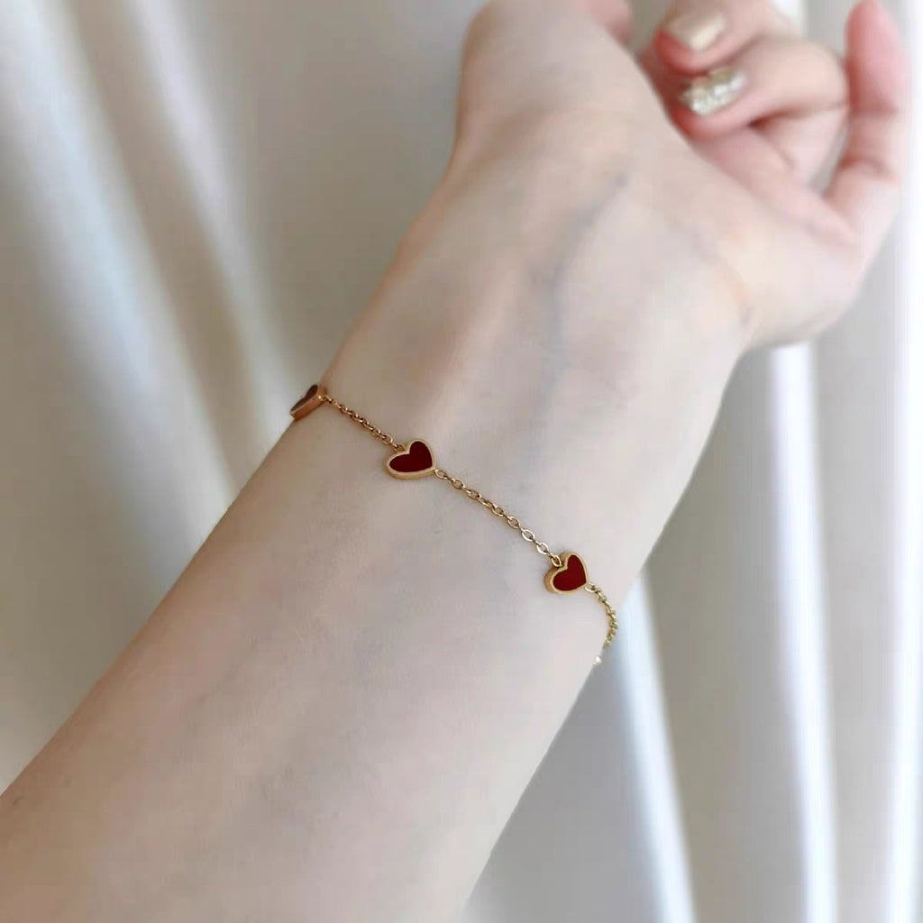 Damen Herz-verschönerten Link Armband Shop Nory