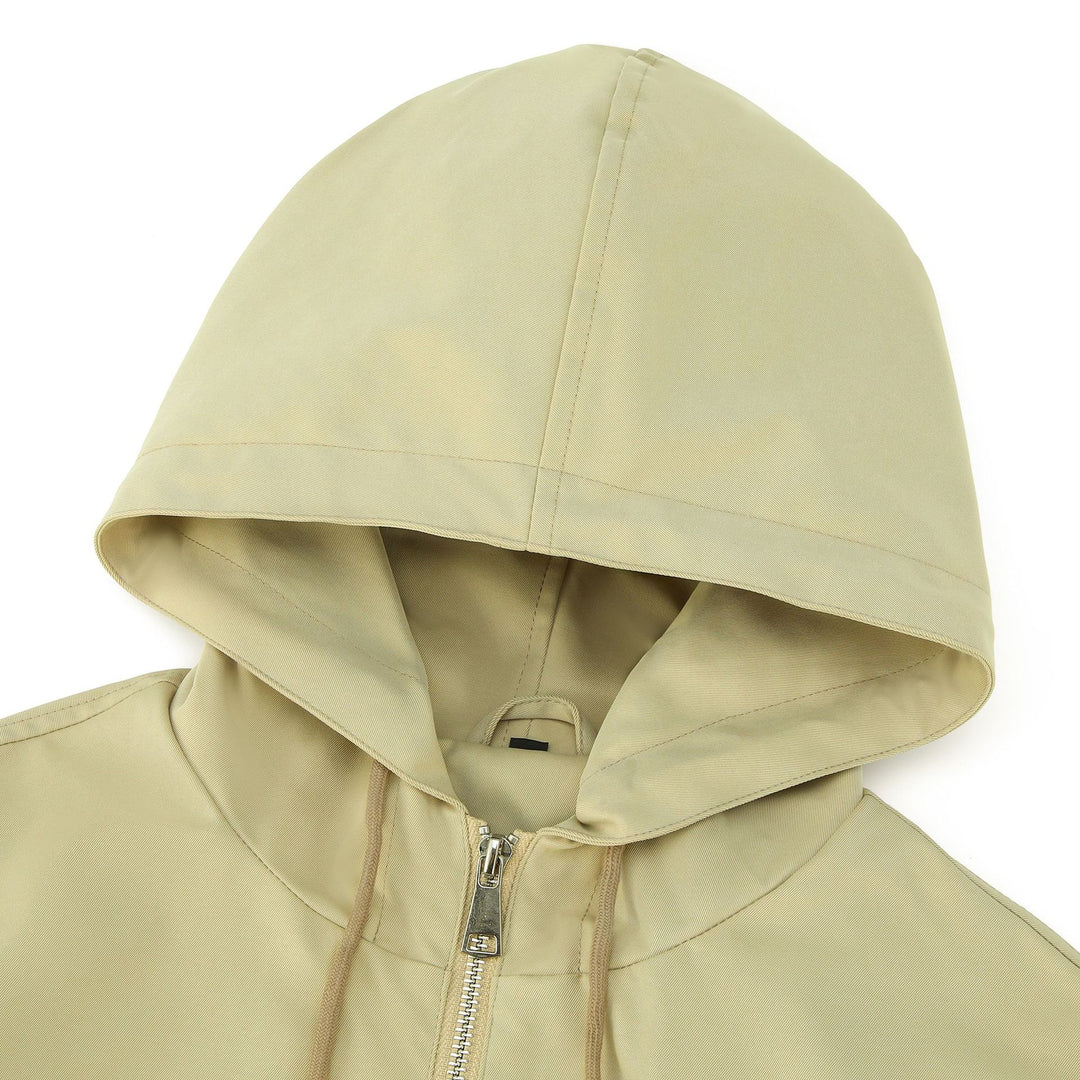 Damen Kapuzen-Bomberjacke mit gerafftem Saum und Eingrifftaschen Shop Nory