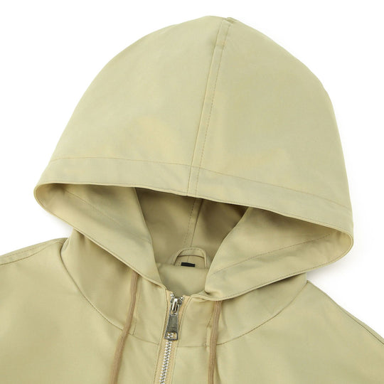Damen Kapuzen-Bomberjacke mit gerafftem Saum und Eingrifftaschen Shop Nory