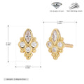 Damen Ohrstecker mit elegantem marquiseförmigem Design aus 925 Sterling Silber Shop Nory