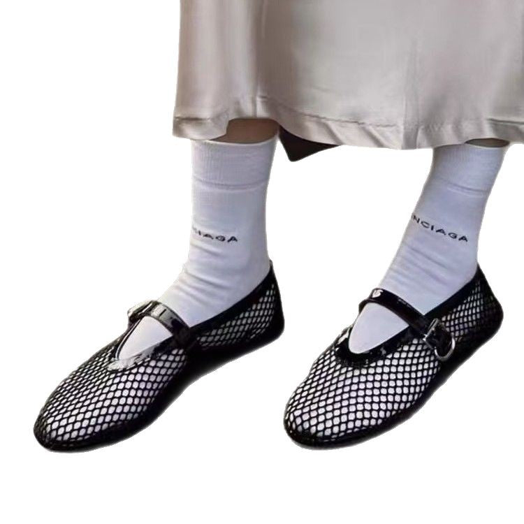 Damen Netzschuhe mit verstellbarem Riemen und atmungsaktivem Obermaterial