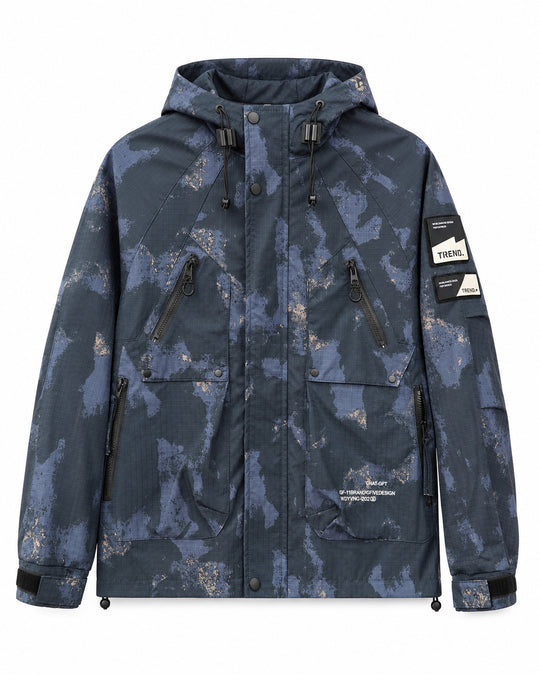 Herren Technischer Camouflage-Parka mit Kapuze und Ripstop-Außenmaterial Shop Nory