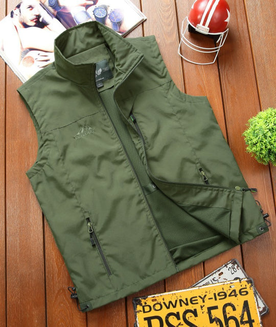 Herren Utility-Outdoorweste mit atmungsaktivem Meshfutter, Reißverschluss‑Taschen und verstellbarem Saum Shop Nory