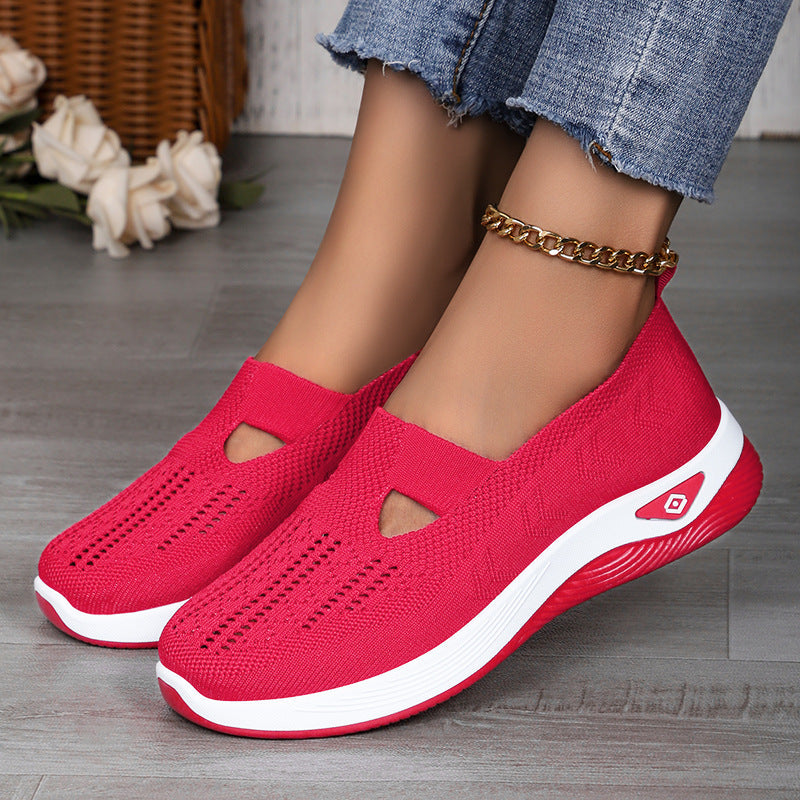 Damen Atmungsaktive Freizeit-Slipper mit elastischem Einschlupf und flexibler Sohle Shopnory