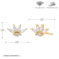 Damen Ohrstecker aus 925 Sterling Silber mit funkelndem Zirkon im floralen Design Shop Nory