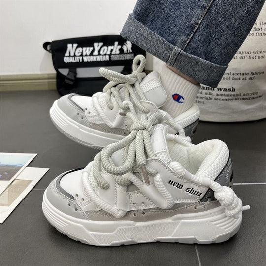 Damen Sportliche Chunky-Sneaker mit innovativem Schnürsystem und rutschfester Sohle