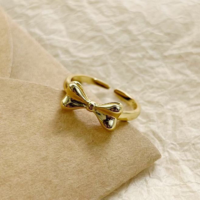 Damen Offener Ring mit kunstvollem Schleifen-Design Shop Nory