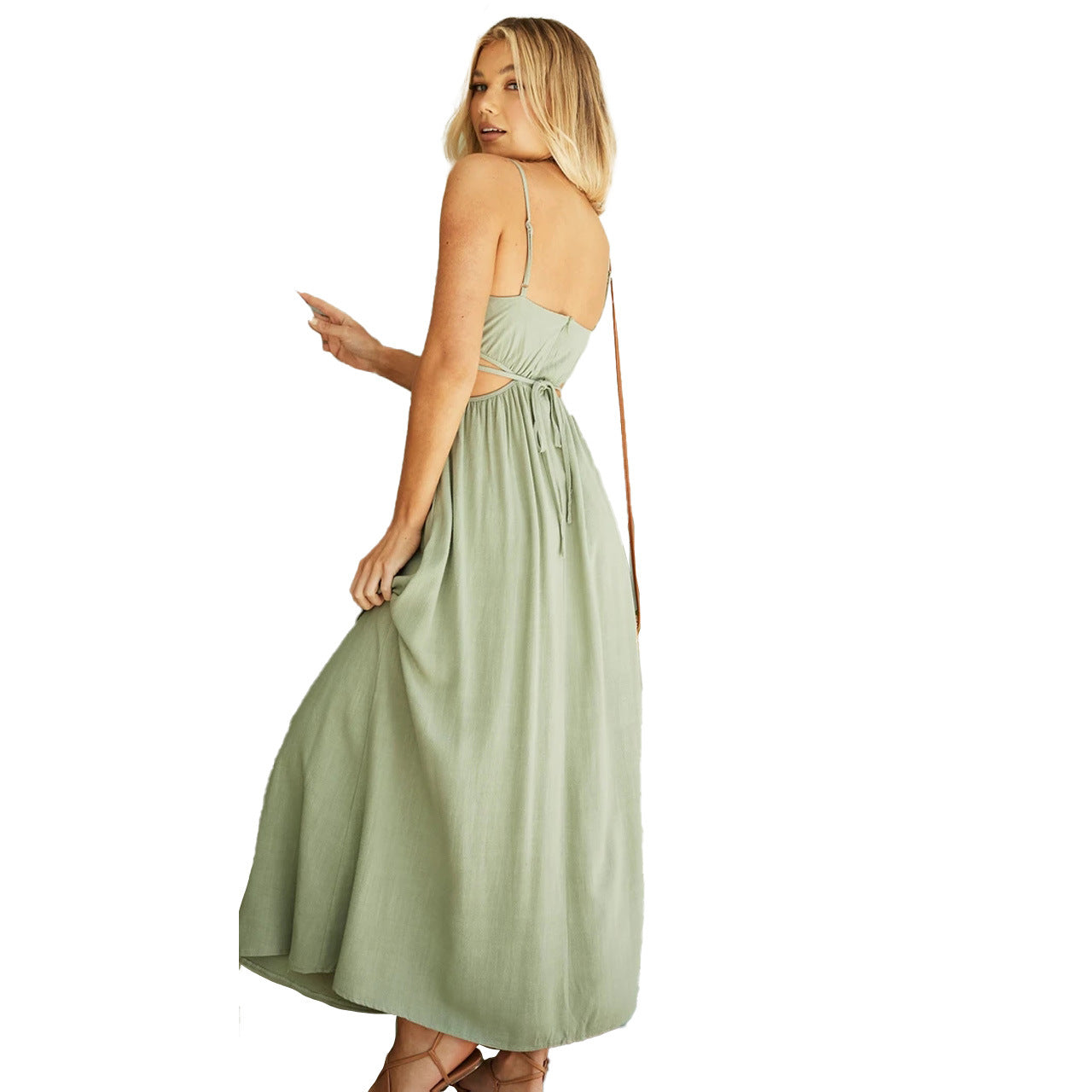 Damen Maxikleid mit modischen Cut-Outs und figurfreundlichem Design