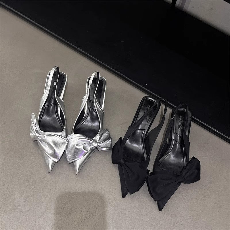 Damen Slingback-Pumps mit elegantem Schleifenakzent Shopnory