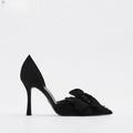 Damen elegante Spitze Pumps mit floralem Design