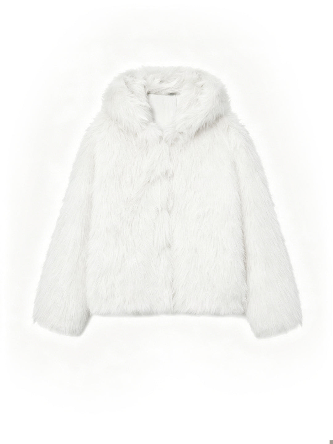 Damen Kurzblouson aus langfaserigem Shaggy‑Faux‑Fur mit hohem Schalkragen und klarer Boxy‑Silhouette Shop Nory