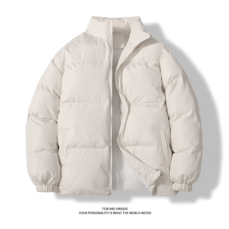 Unisex wattierte Steppjacke mit Stehkragen, zwei Taschen und elastischen Bündchen Shop Nory