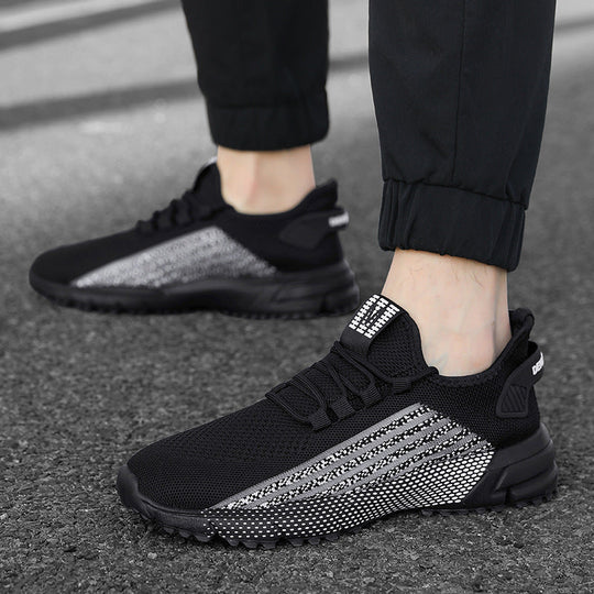 Herren nan atmungsaktive Stricksneaker mit profilierter Laufsohle und gepolsterter Fersenmanschette