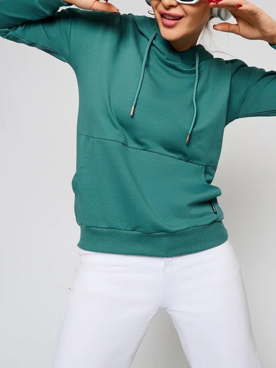 Damen Sportlicher Kapuzenpullover