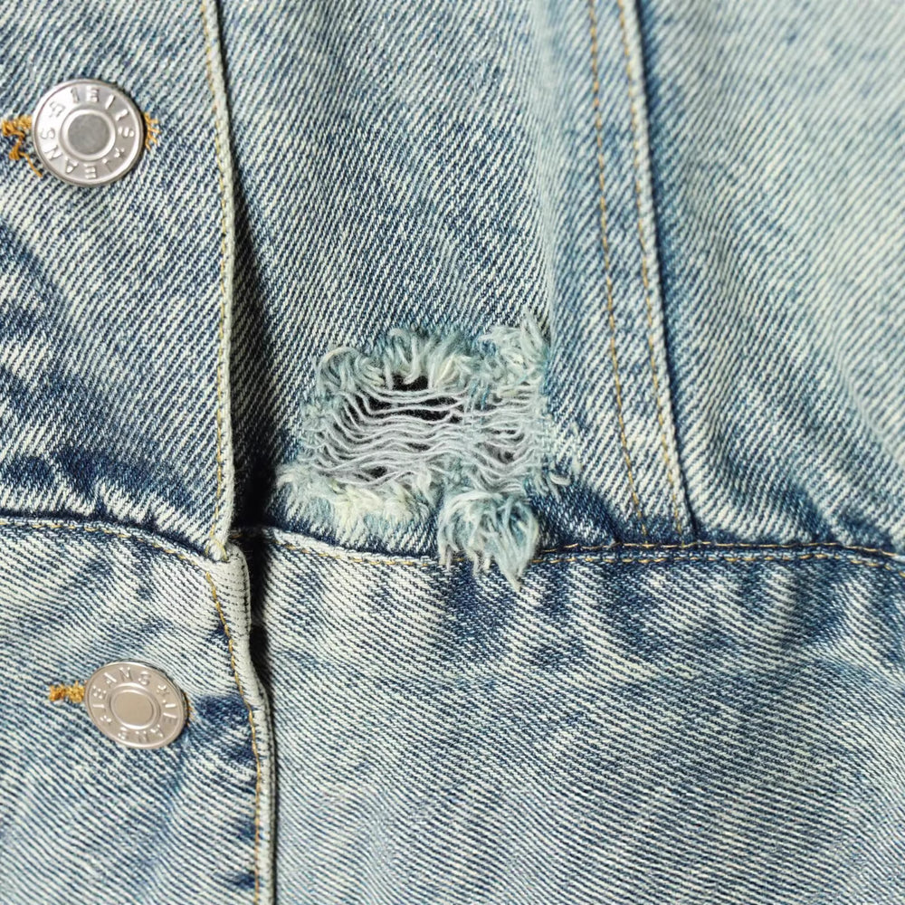 Damen Oversized Jeansjacke im Vintage‑Washed‑Look mit Brustklappentaschen Shop Nory