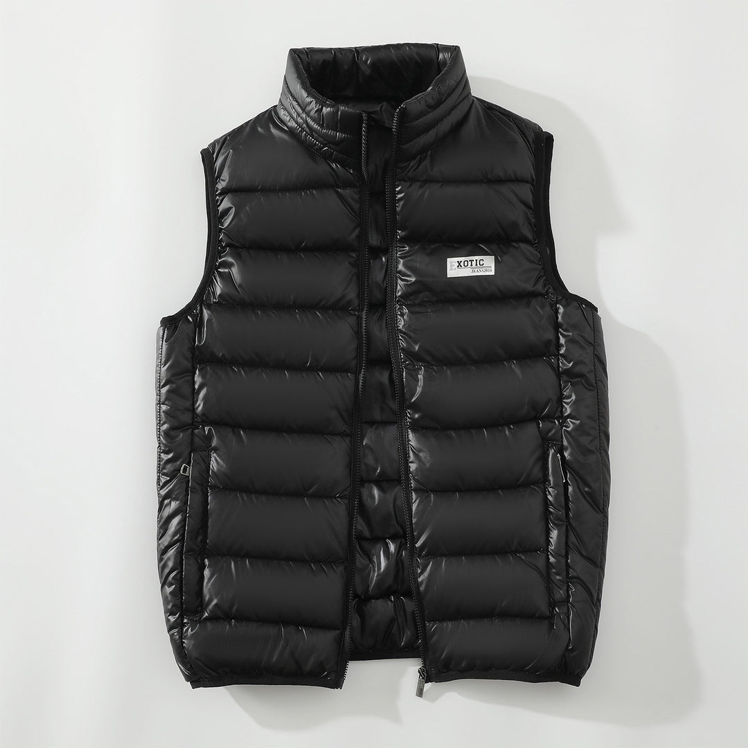 Herren Steppweste mit hohem Stehkragen und glänzender Thermofüllung Shop Nory