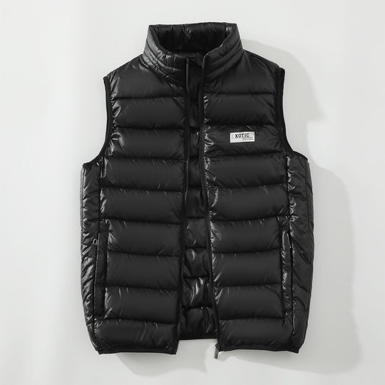 Herren Steppweste mit hohem Stehkragen und glänzender Thermofüllung Shop Nory