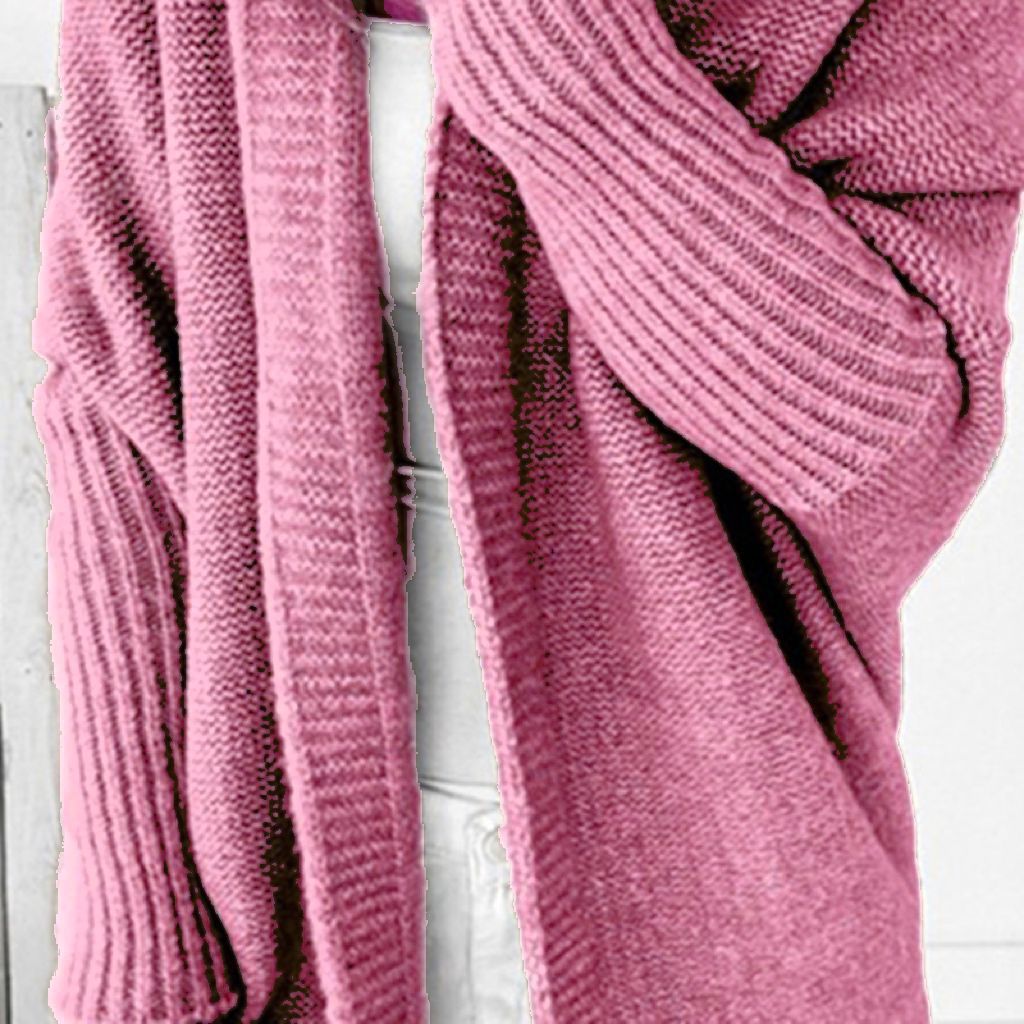 Damen Longline Kapuzen-Strickcardigan mit offener Front Shop Nory