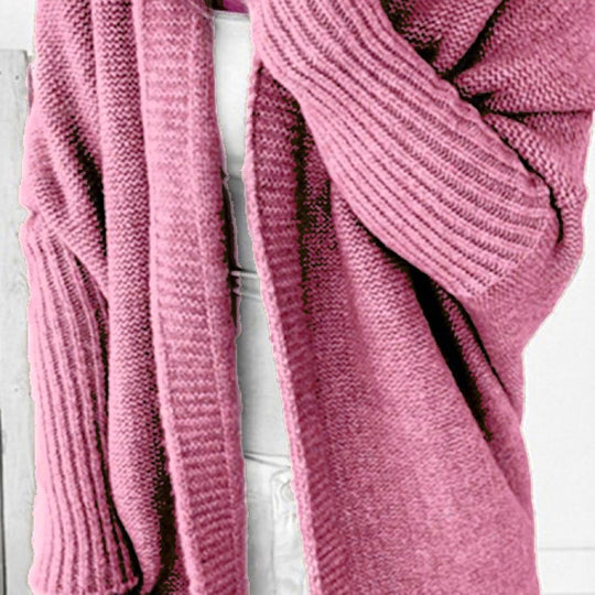 Damen Longline Kapuzen-Strickcardigan mit offener Front Shop Nory