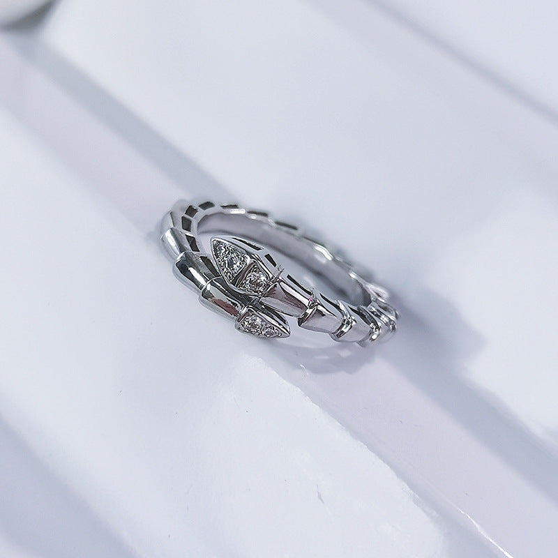 Damen Edelstahl Ring mit modernem, gleitendem Design Shop Nory
