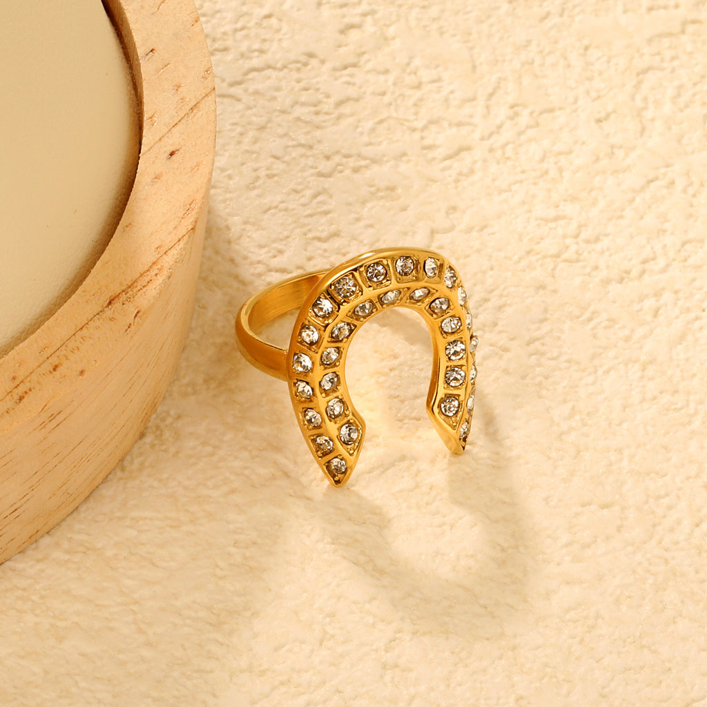 Damen Ring mit funkelnden Zirkonia und elegantem Design Shop Nory