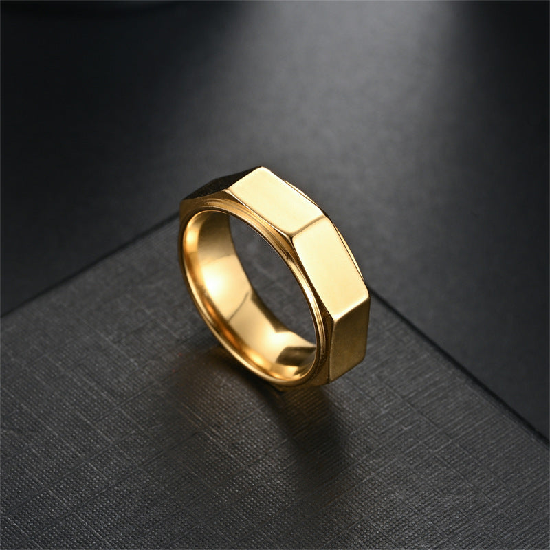 Herren Ring mit künstlerischem hexagonalen Design Shop Nory