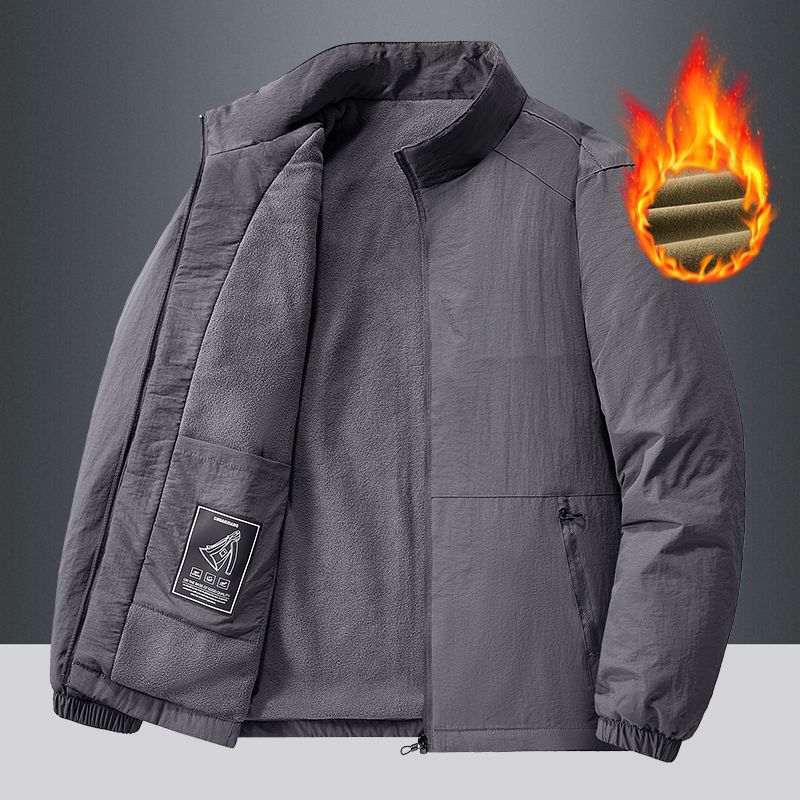 Herren Leichte Übergangsjacke mit Fleece-Innenfutter und Stehkragen Shop Nory