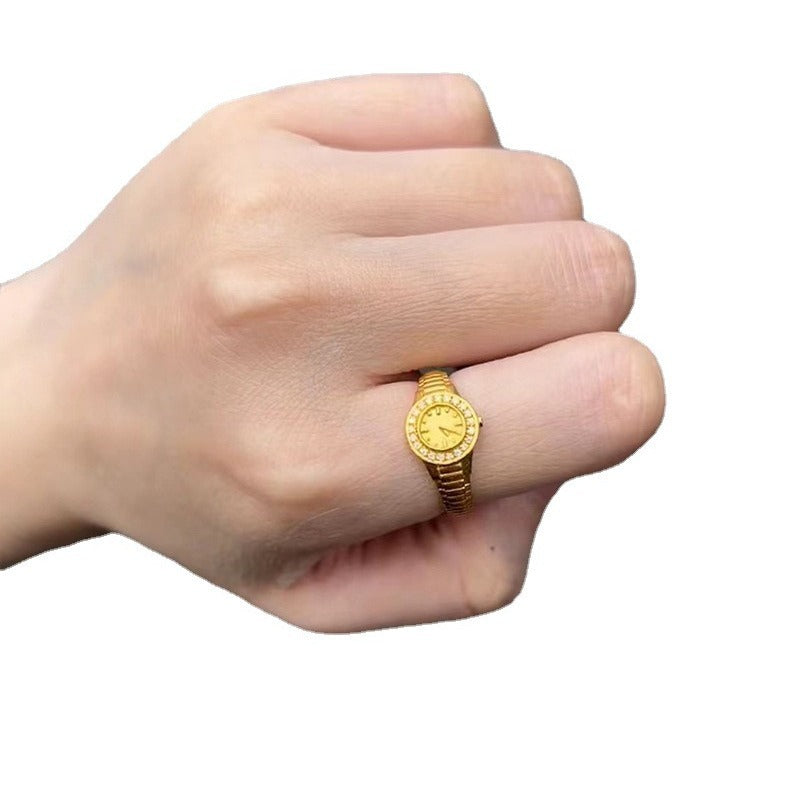 Damen minimalistischer Ring mit integriertem Zifferblatt Shop Nory