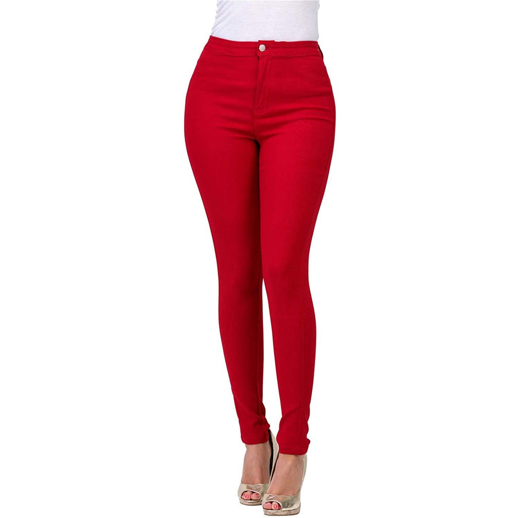 Damen Hoch geschnittene Skinny Jeans mit elastischem Stretch