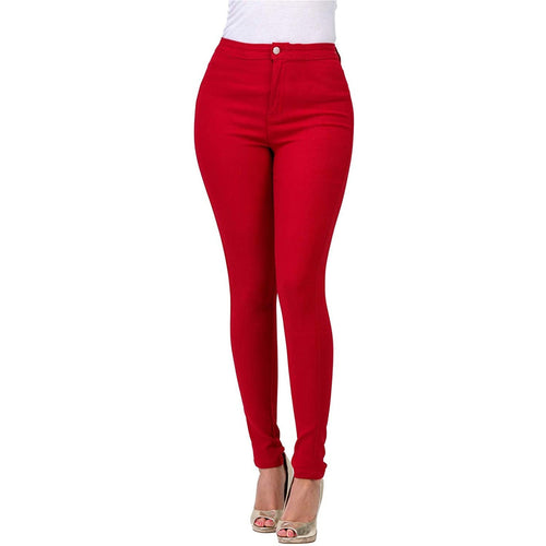 Damen Hoch geschnittene Skinny Jeans mit elastischem Stretch
