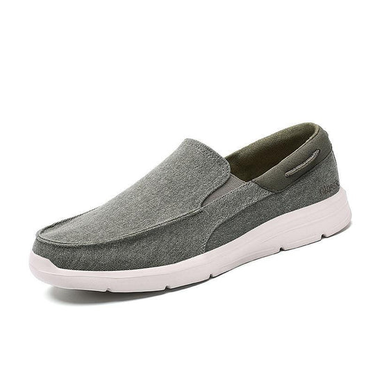 Herren nan legerer Canvas-Slipper mit elastischem Einsatz und stoßdämpfender Leichtsohle