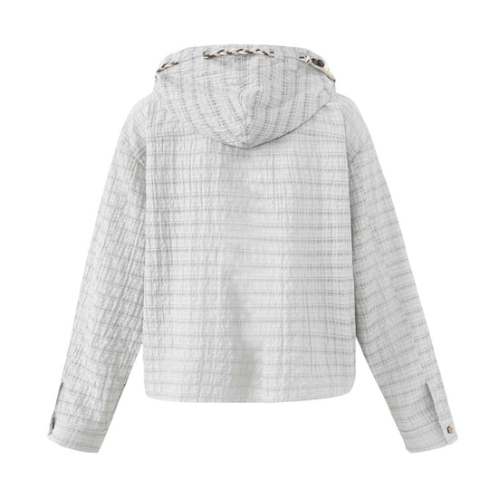Damen Leichte Kapuzenjacke im Boxy‑Cut mit Holzknopfverschluss Shop Nory