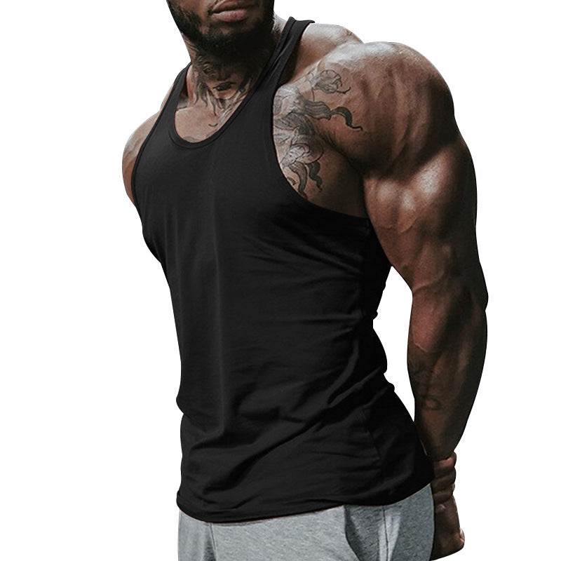 Herren atmungsaktives Fitness Tanktop mit Racerback-Design und körperbetontem Schnitt