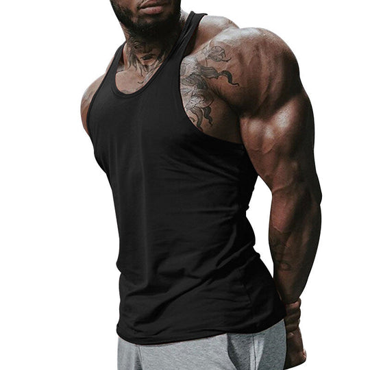 Herren atmungsaktives Fitness Tanktop mit Racerback-Design und körperbetontem Schnitt