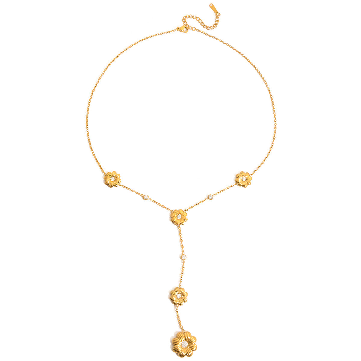 Damen Edelstahl-Halskette mit floralem Design und hypoallergenen Eigenschaften Shop Nory