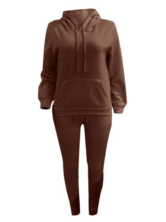Herren nan sportliches Jogginganzug-Set mit Kapuzenpullover Kängurutasche und schmal zulaufender Jogginghose Shop Nory
