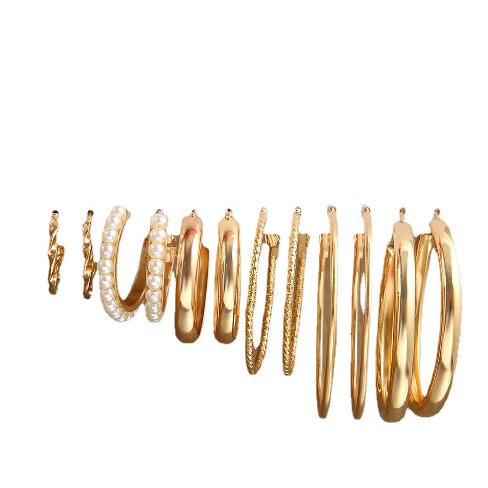 Damen Ohrringe Set mit verschiedenen Texturen und stilvollen Designs Shop Nory