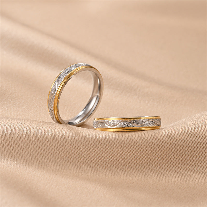 Herren Ring mit kunstvollem Wellenmuster und eleganter Doppelschicht Shop Nory