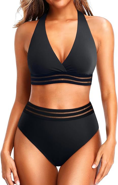 Damen Sportlicher hochtaillierter Bikini