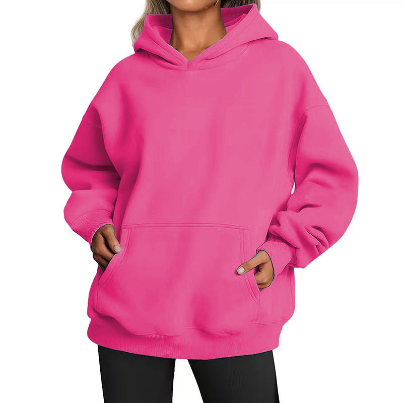 Unisex nan oversized Kapuzenpullover mit großflächigem Rückenprint, Kängurutasche und gerippten Bündchen Shop Nory