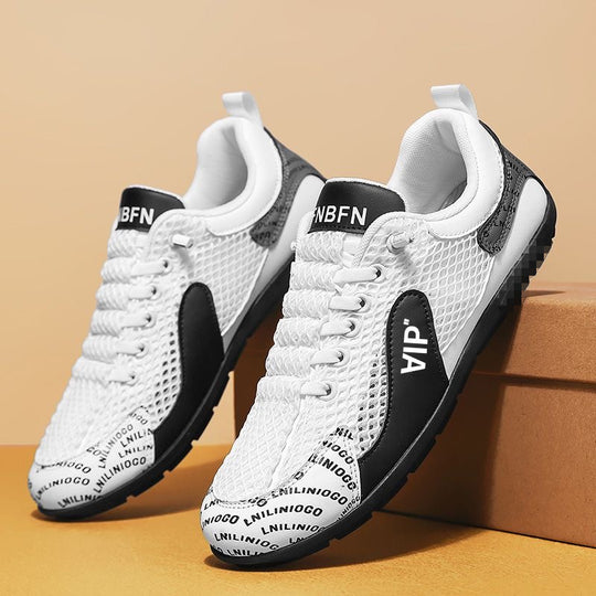 Herren Leichter atmungsaktiver Mesh-City-Runner mit stabiler Gummisohle und dekorativem Print Shop Nory