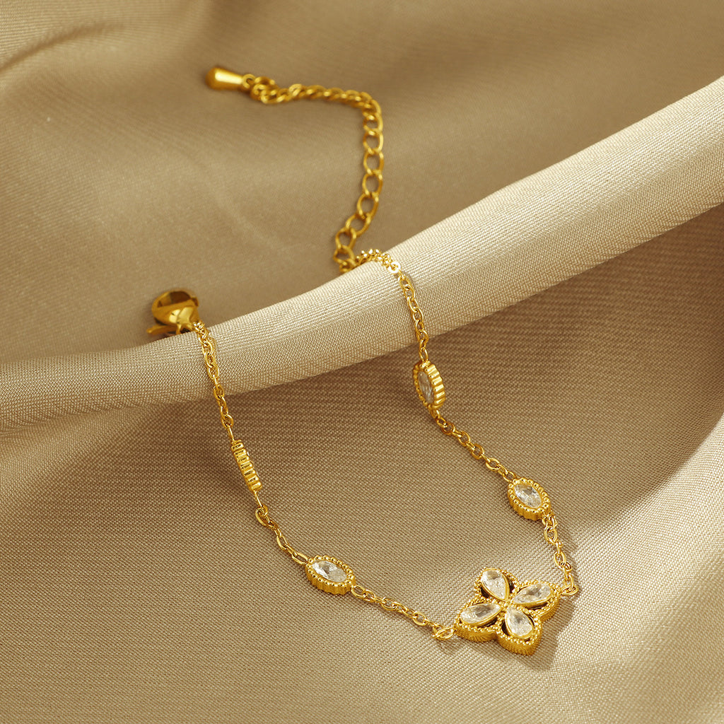 Frauen Blumen-inspirierte verstellbare Kettenarmband Shop Nory