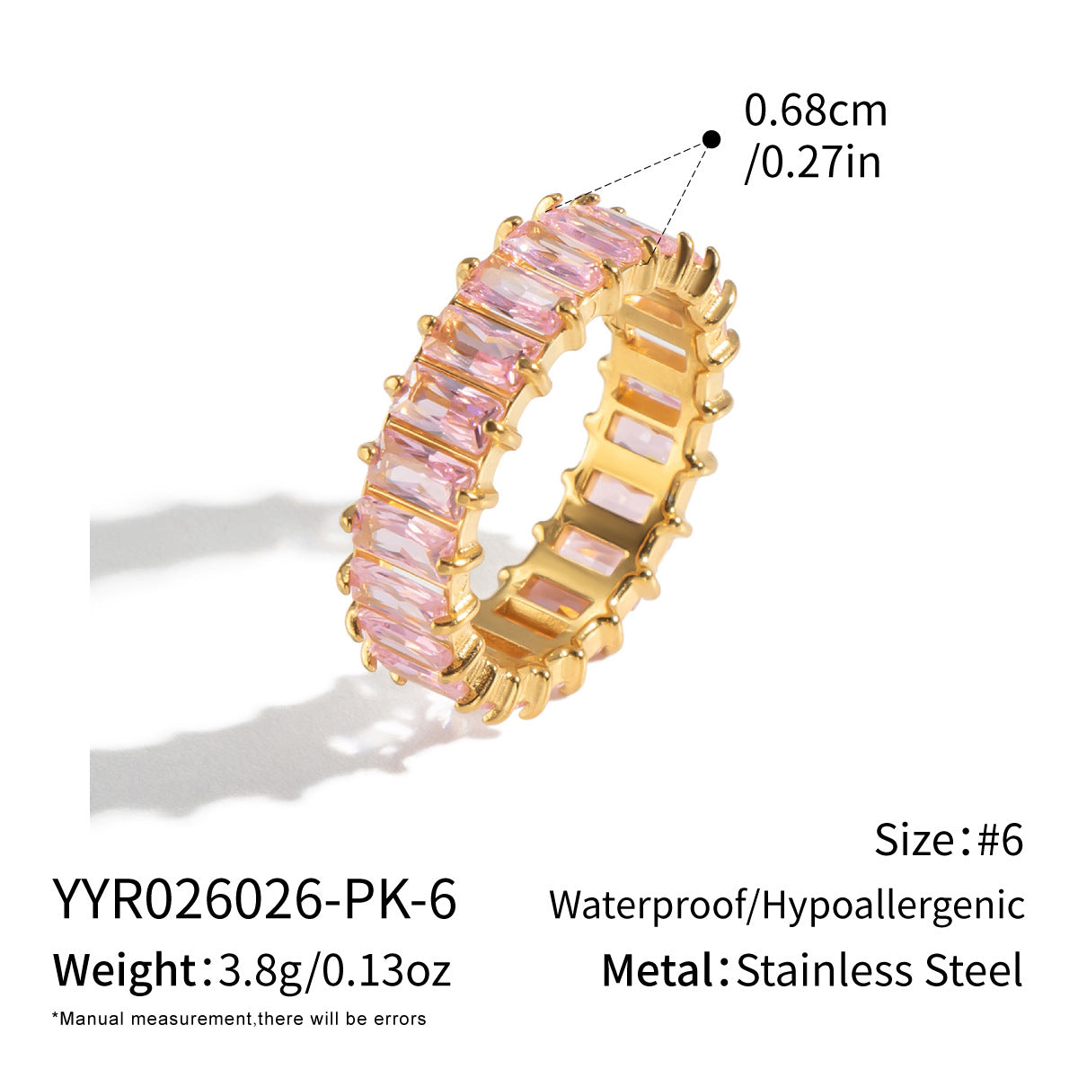 Damen modischer Ring mit buntem Steinbesatz Shop Nory