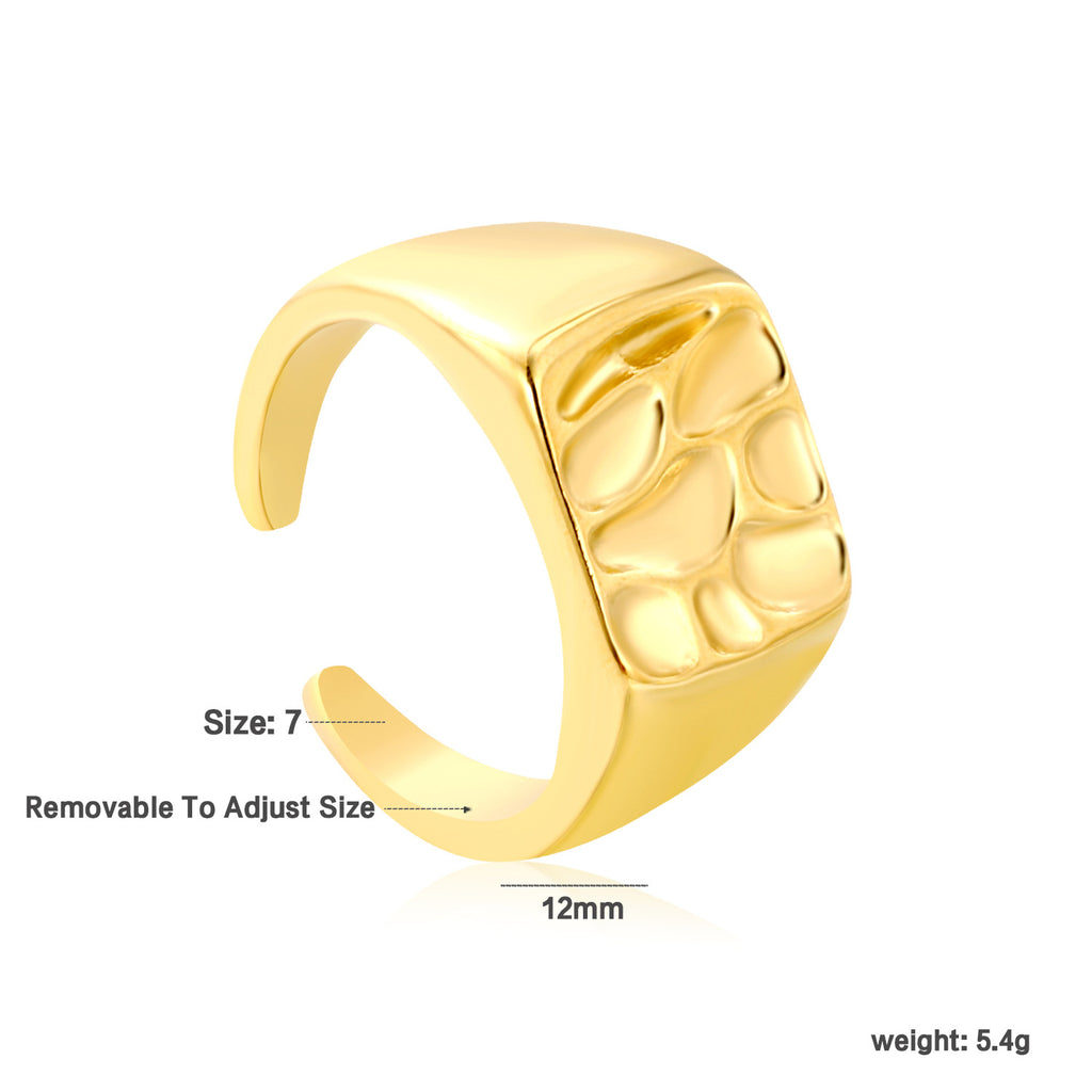 Damen Verstellbarer Ring mit elegantem Strukturdesign Shop Nory