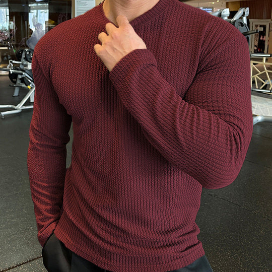 Herren Langarmshirt mit strukturiertem GewShopnorye